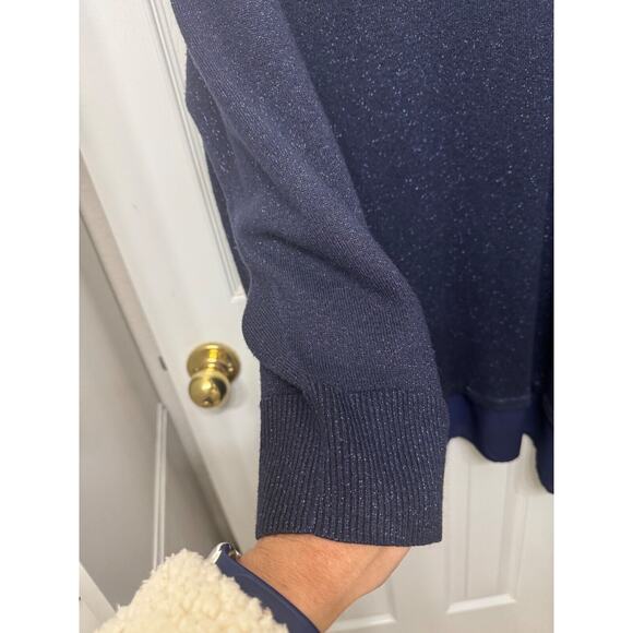 APT 9 Women's Navy Blue Metallic Sparkle Pullover Tunic - Size 3X - Picture 2 of 8